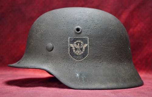 SOLD - M40 Double Decal Polizei Helmet