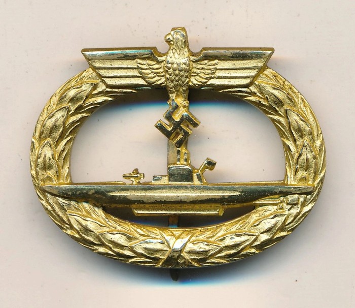 SOLD - MINT U-Boat Badge in Tombak by Schwerin