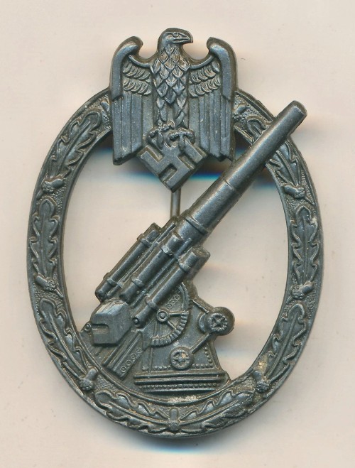 SOLD - Maker Marked Heer/Waffen-SS Flak Artillery Badge