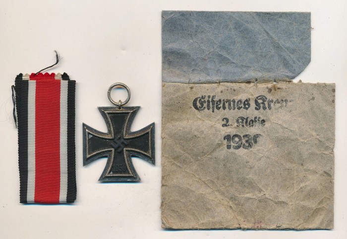 SOLD - Maker Marked Iron Cross 2nd Class w/ Packet