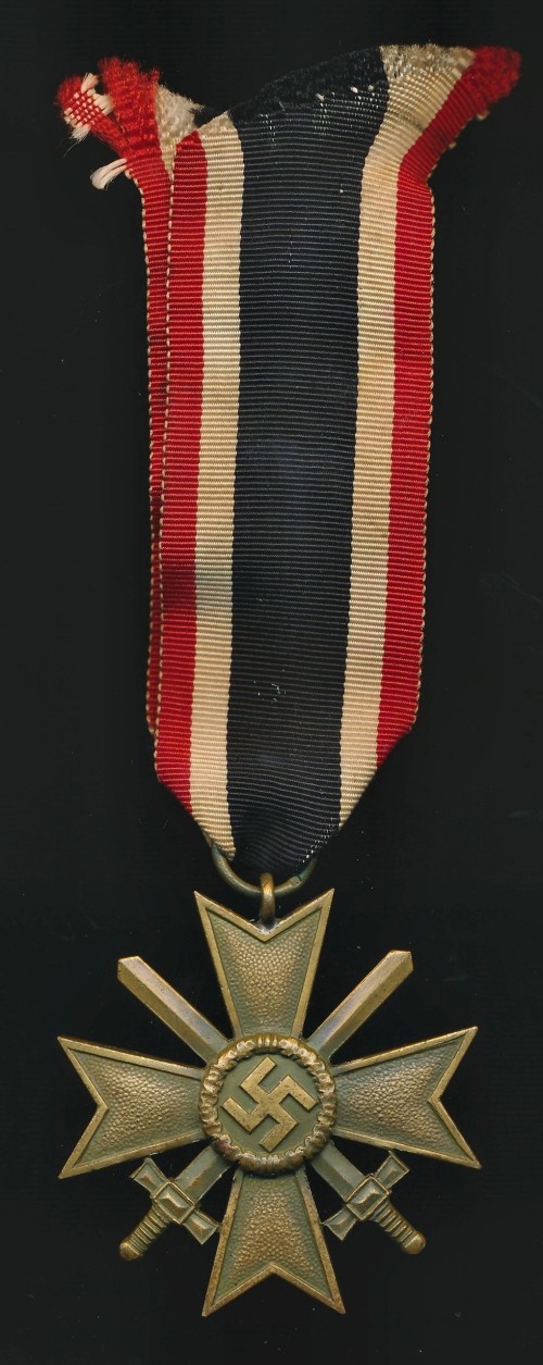 SOLD - Maker Marked War Merit Cross 2nd Class w/ Swords produced in Tombak