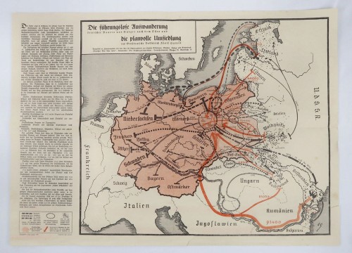 SOLD - Map of Volksdeutsche Resettlement 1941