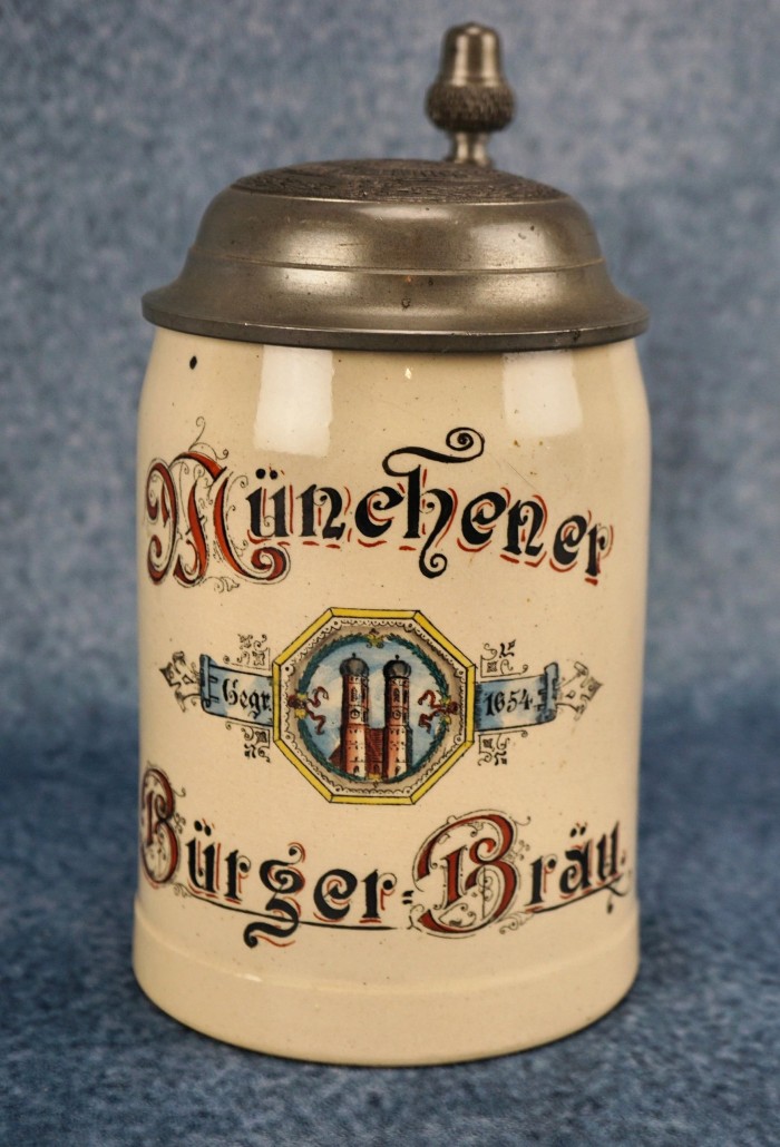 SOLD - München Bürgerbräu Beer Stein