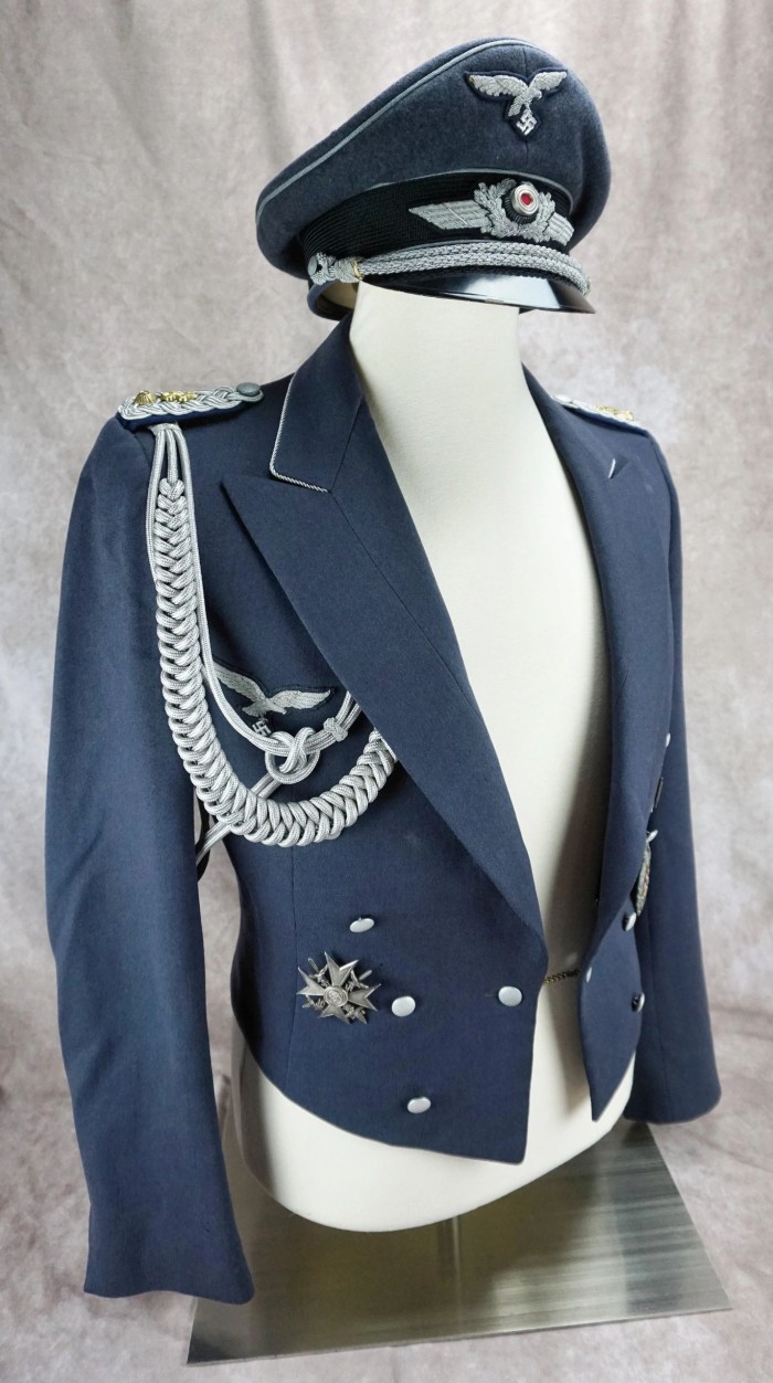 SOLD - NAMED Luftwaffe Medical Oberstleutnant Evening Dress Gala Jacket & Tie