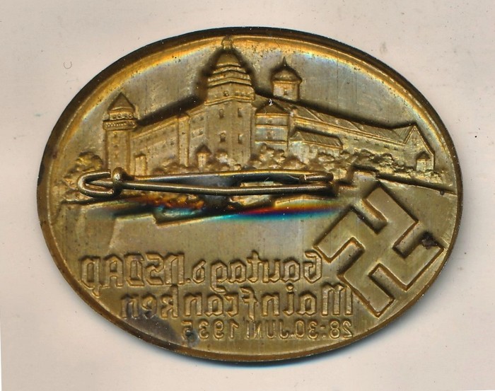 SOLD - NSDAP Gautag Mainfranken 1935 Tinnie - Image 2