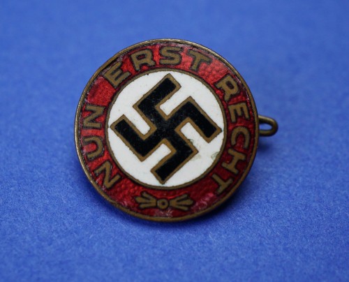 SOLD - NSDAP "NUN ERST RECHT" enamel pin.