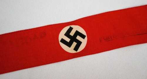 SOLD - NSDAP Partei-Bereitschaft ink stamped skinny style NSDAP armband