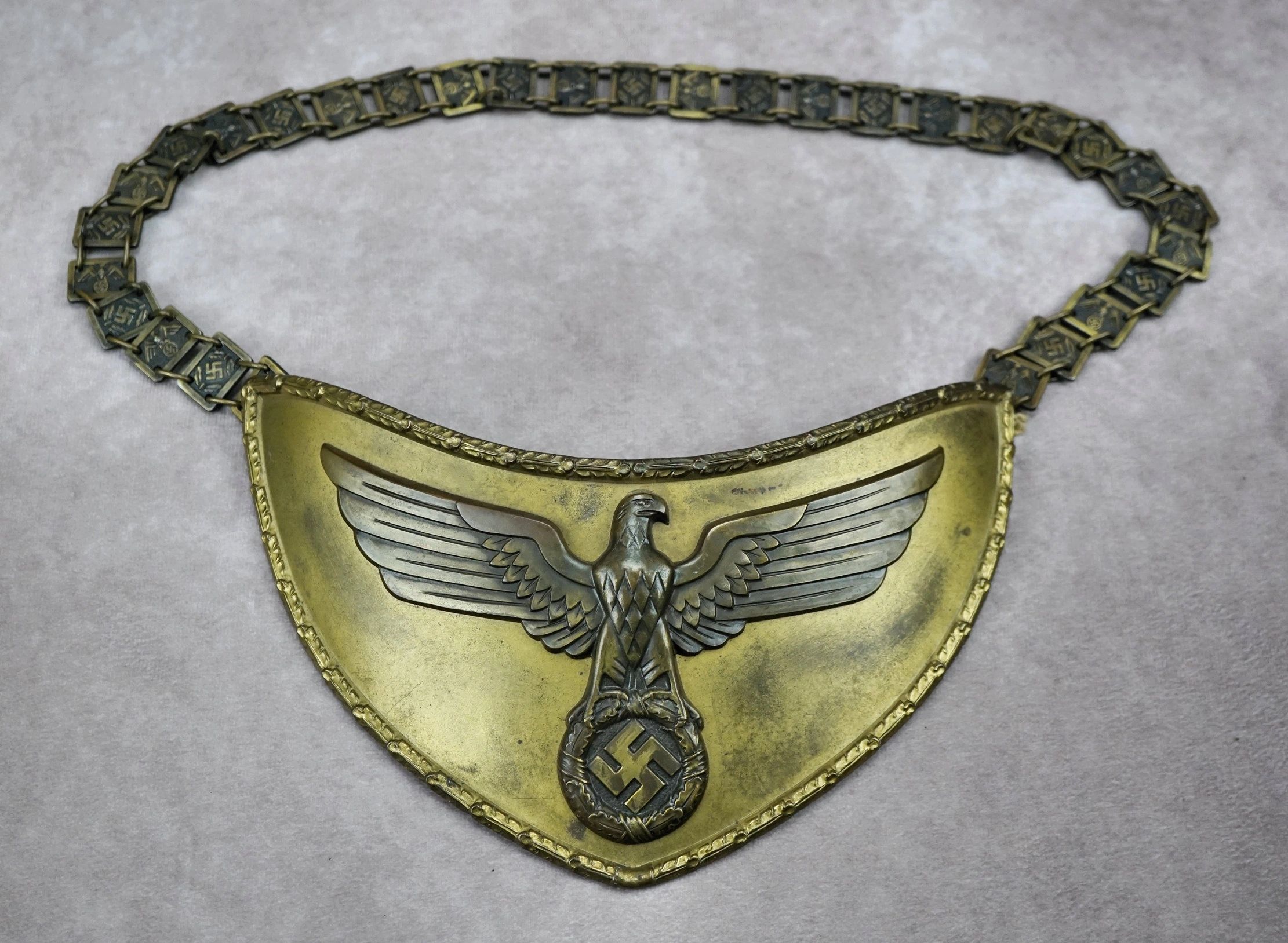 SOLD - NSDAP Standard Bearer Gorget w/ RZM Probe Tag - Image 3
