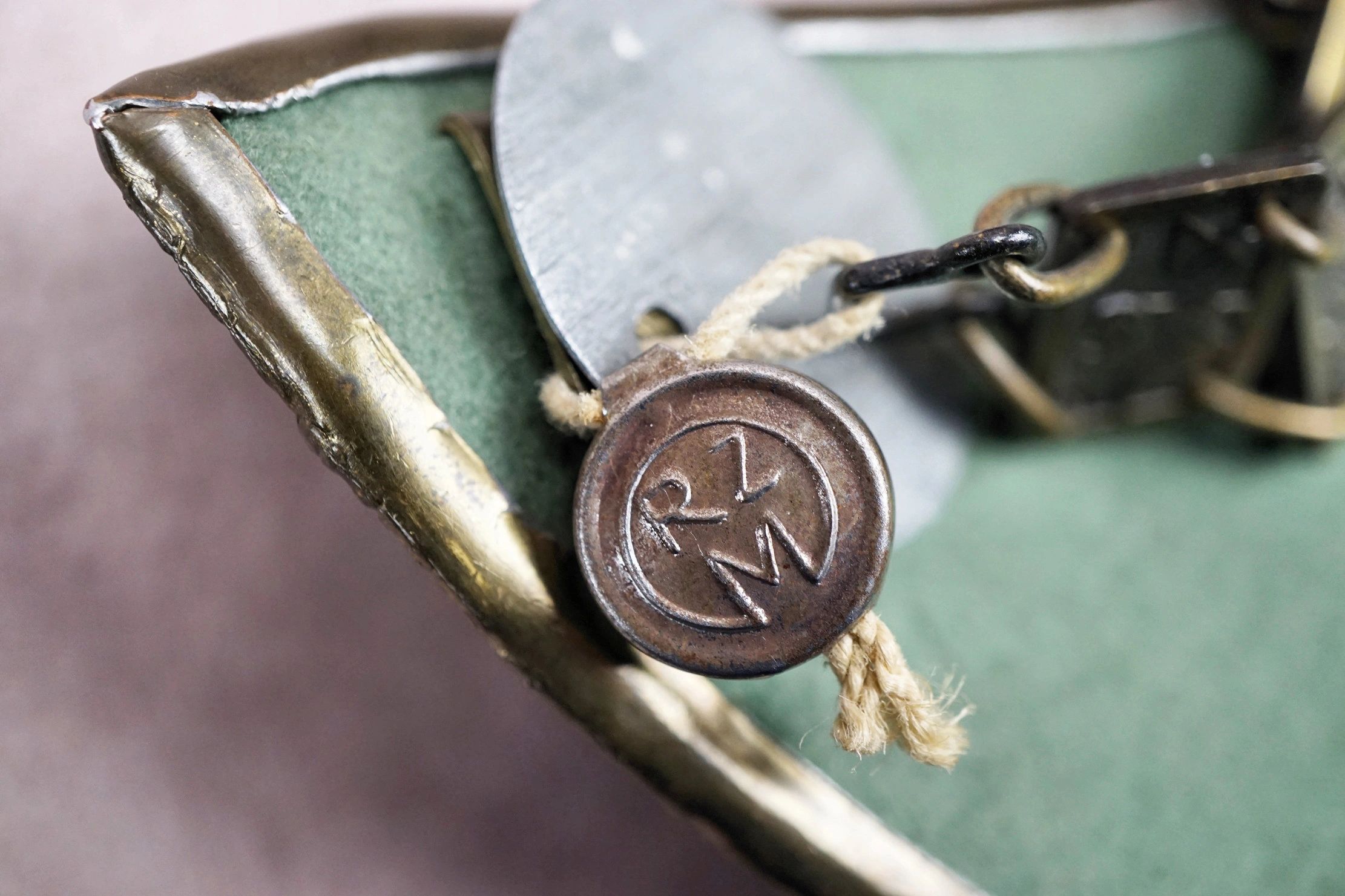 SOLD - NSDAP Standard Bearer Gorget w/ RZM Probe Tag - Image 7