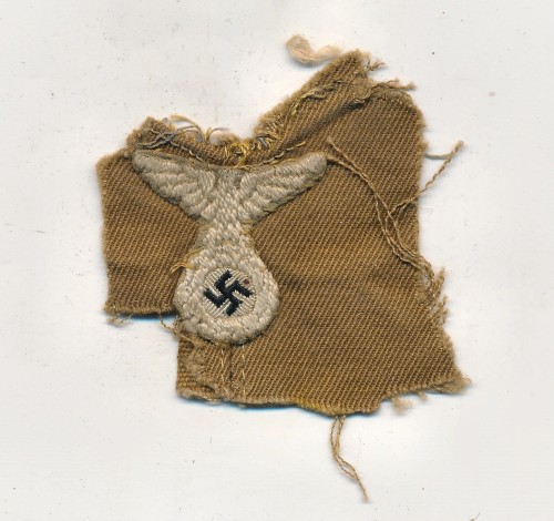 SOLD - NSDAP Style Cap Eagle Cut Off