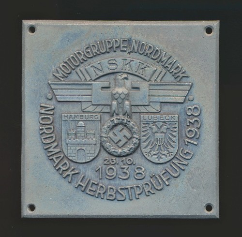 SOLD - NSKK Nordmark Herbsprüfung 1938 Plaque