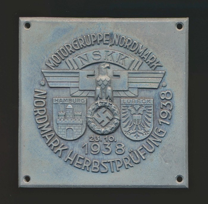 SOLD - NSKK Nordmark Herbsprüfung 1938 Plaque