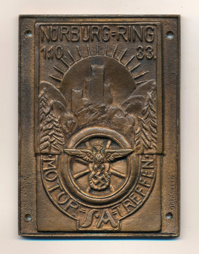 SOLD - NSKK Nürburgring 1933 Racing Plaque