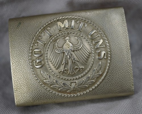 SOLD - Nickel Reichswehr Belt Buckle