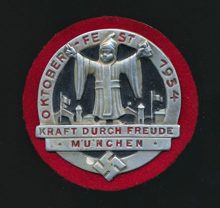 SOLD - Oktoberfest 1934 Kraft durch Freude München Tinnie