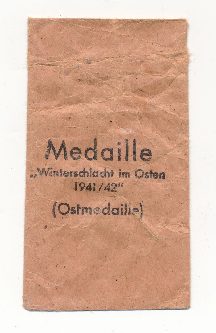 SOLD - Packet to a Eastern Front Medal