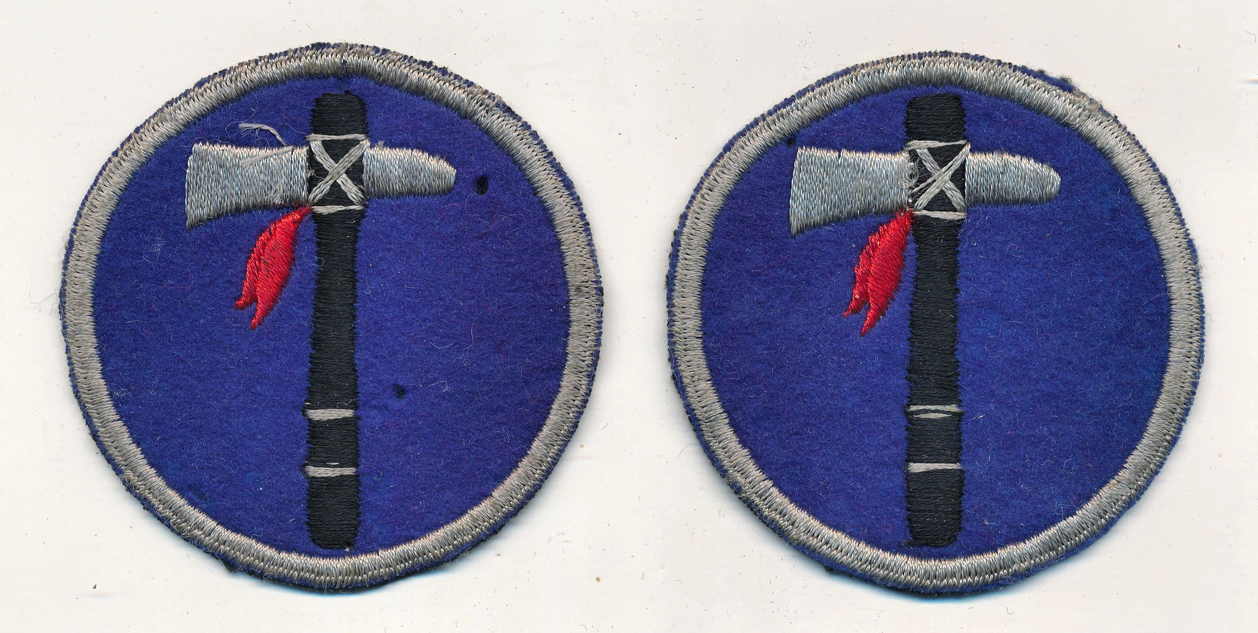 SOLD - Pair of Theater Made XIX Corps Insignia