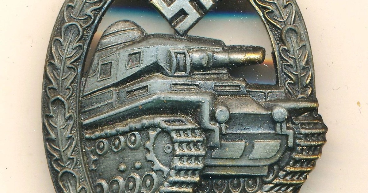 SOLD - Panzer Assault Badge in Bronze by Rudolf Karneth