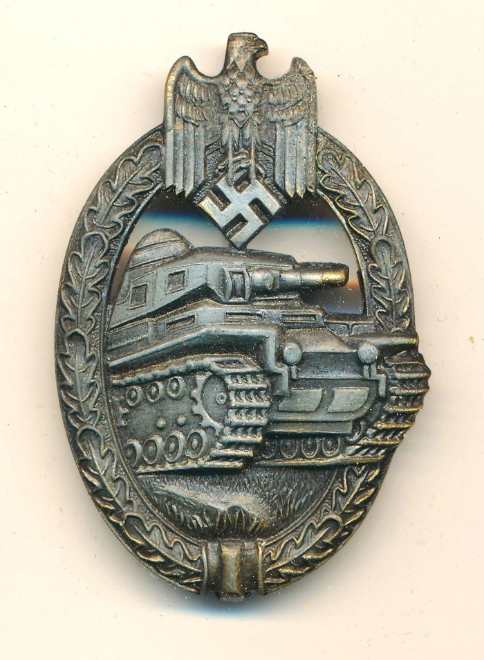 SOLD - Panzer Assault Badge in Bronze by Rudolf Karneth