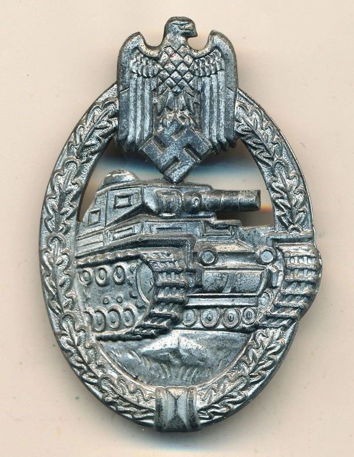 SOLD - Panzer Assault Badge in Silver