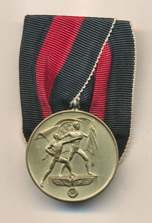 SOLD - Parade Mounted Czech Annexation Medal