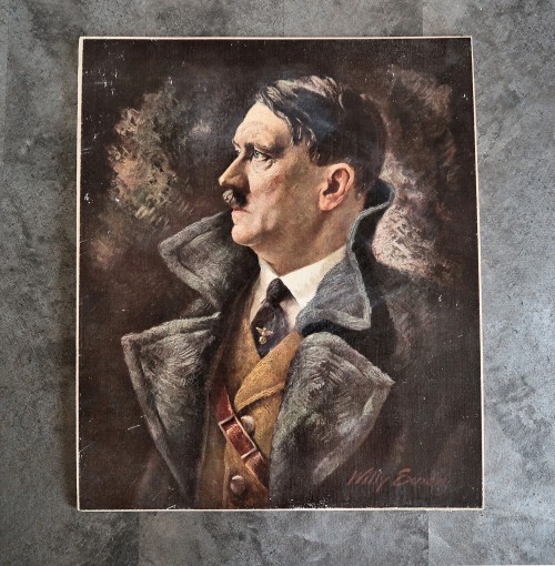 SOLD - Period Adolf Hitler Chromolithograph by Willy Exner