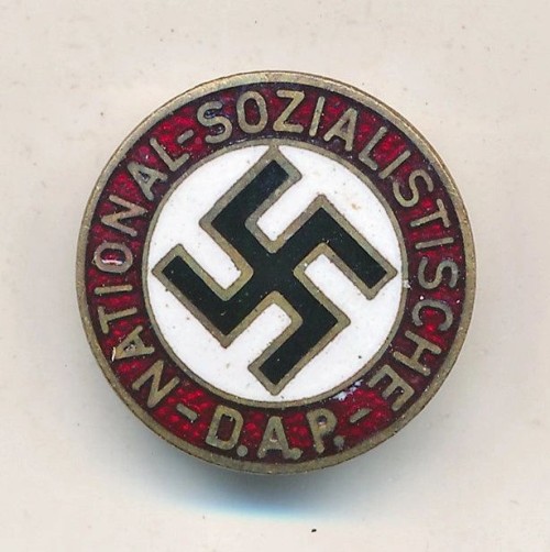 SOLD - Pre RZM Enamel NSDAP Membership Pin