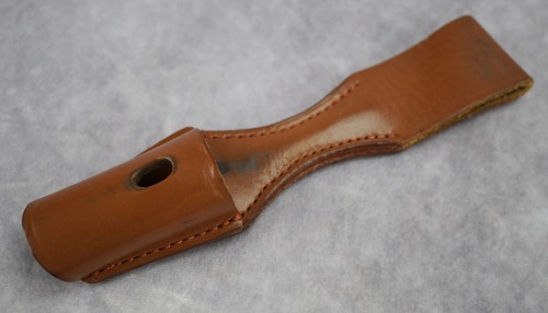 SOLD - Private Purchase Polizei Brown Leather Bayonet Frog