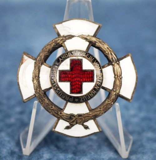SOLD - Prussian Red Cross 25 Year Honor Badge by Godet