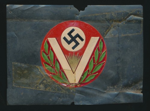 SOLD - RARE German V for Viktoria Propaganda Decal