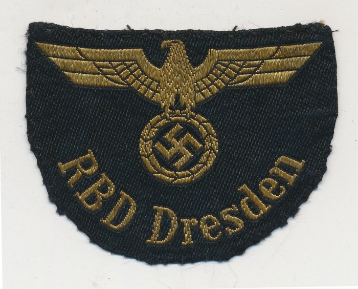 SOLD - RBD Dresden Reichsbahn Sleeve insignia