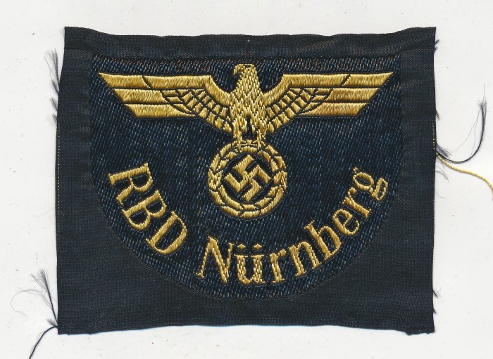 SOLD - RBD Nürnberg Reichsbahn Sleeve insignia