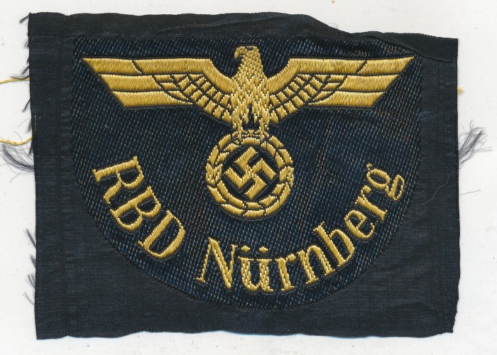 SOLD - RBD Nürnberg Reichsbahn Sleeve insignia