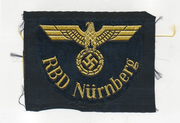 SOLD - RBD Nürnberg Reichsbahn Sleeve insignia