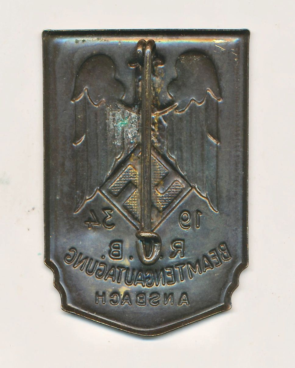 SOLD - RDB Beamtengautagung Ansbach 1934 Tinnie - Image 2