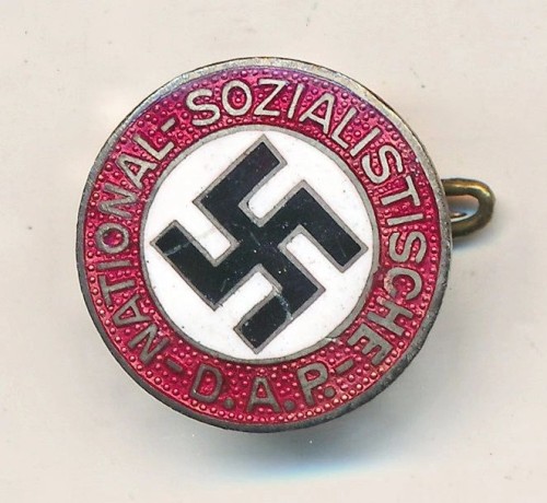 SOLD - RZM Marked Miniature Enamel NSDAP Membership Pin