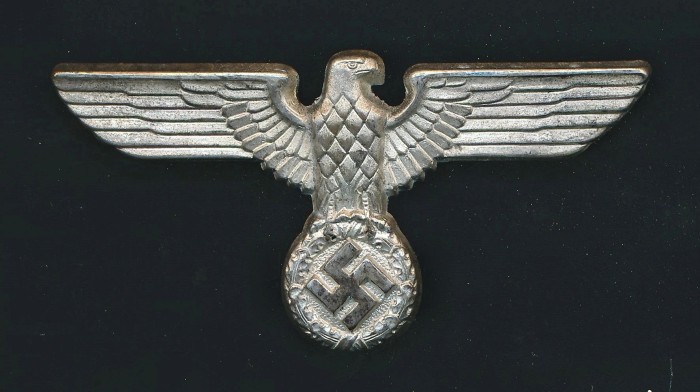 SOLD - RZM Marked Political Cap Eagle Insignia in Tombak