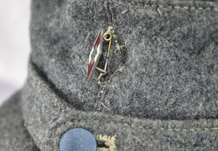 SOLD - RZM Tagged Hitler Youth Flak Helper M43 Cap - Image 2