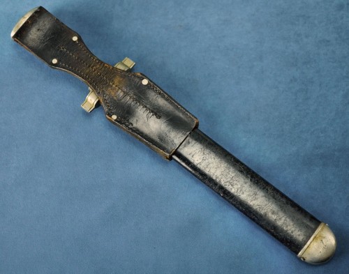 SOLD - Wartime Dated Black Leather K98 Bayonet Frog