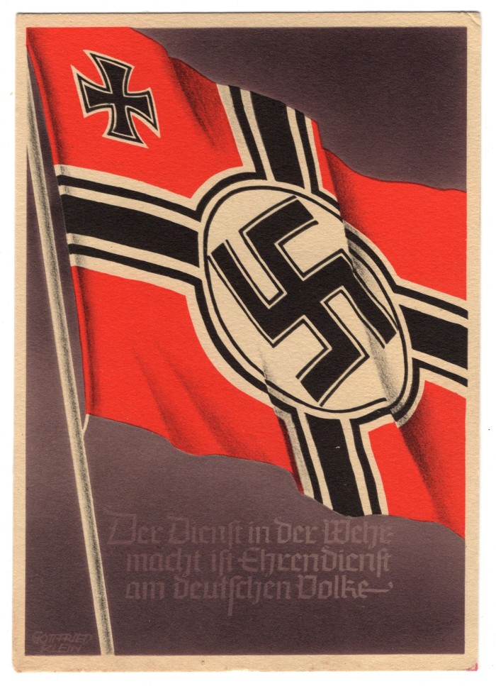 SOLD - Reichskriegsflagge Postcard