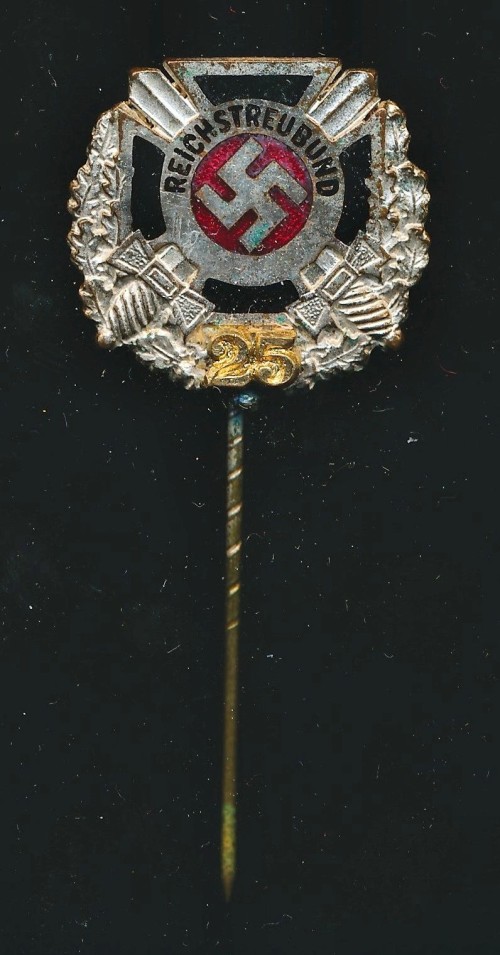 SOLD - Reichstreubund 25 Year Membership Stickpin