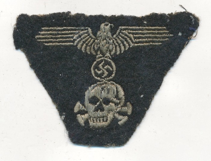 SOLD - Removed SS Panzer Trapezoid Cap Insignia