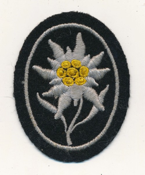 SOLD - SS Edelweiss sleeve insignia