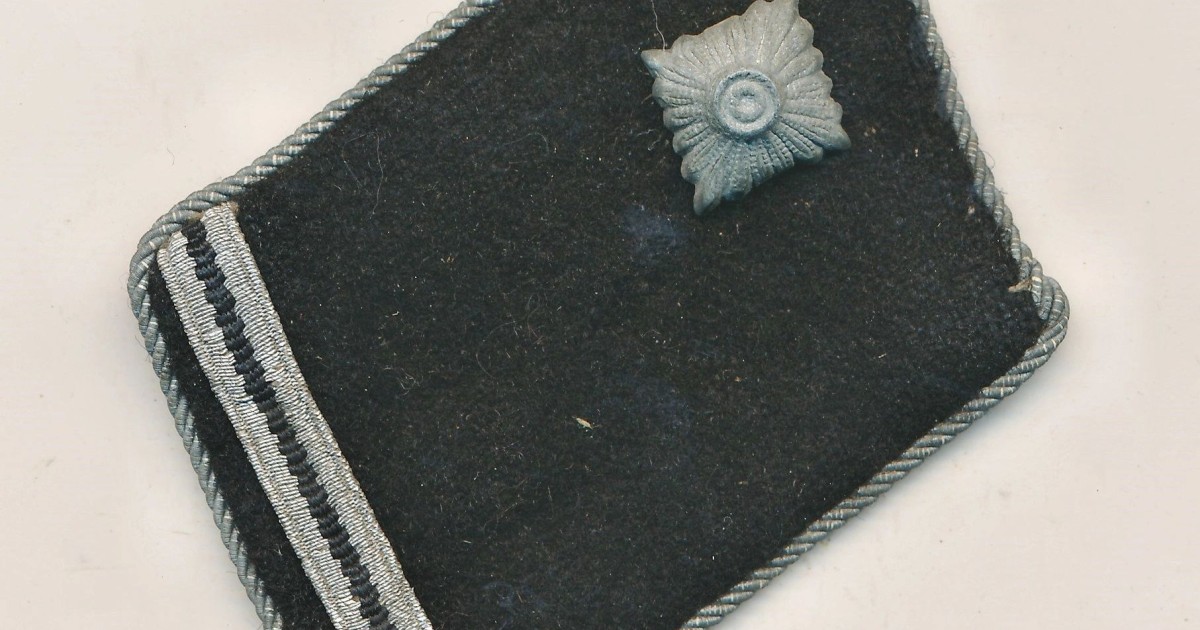 Sold Ss Obersturmführer Rank Collar Tab 8197