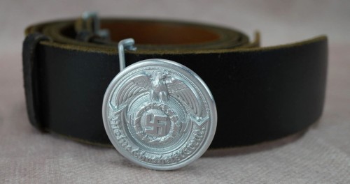 SOLD - SS Officer Belt & Buckle in Aluminum by Overhoff