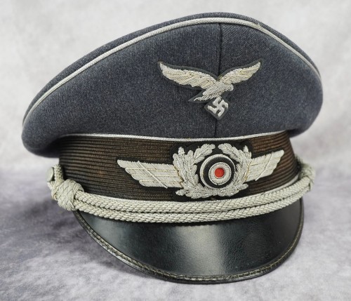 SOLD - STUNNING Luftwaffe Officer Visor Cap by Peküro