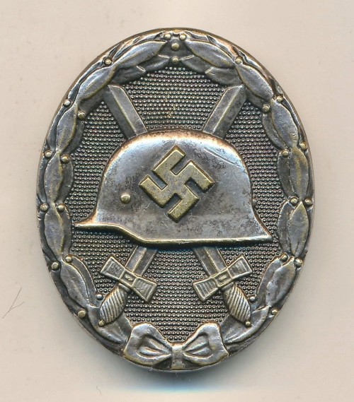 SOLD - Silver Wound Badge in Tombak