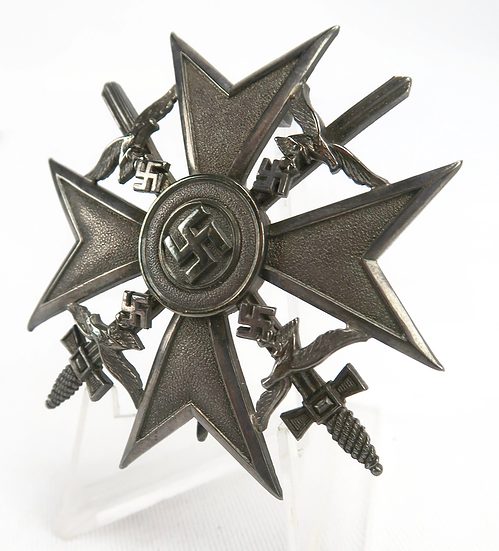 SOLD - Spanish Cross in Silver with Swords in 835 Silver by Deumer