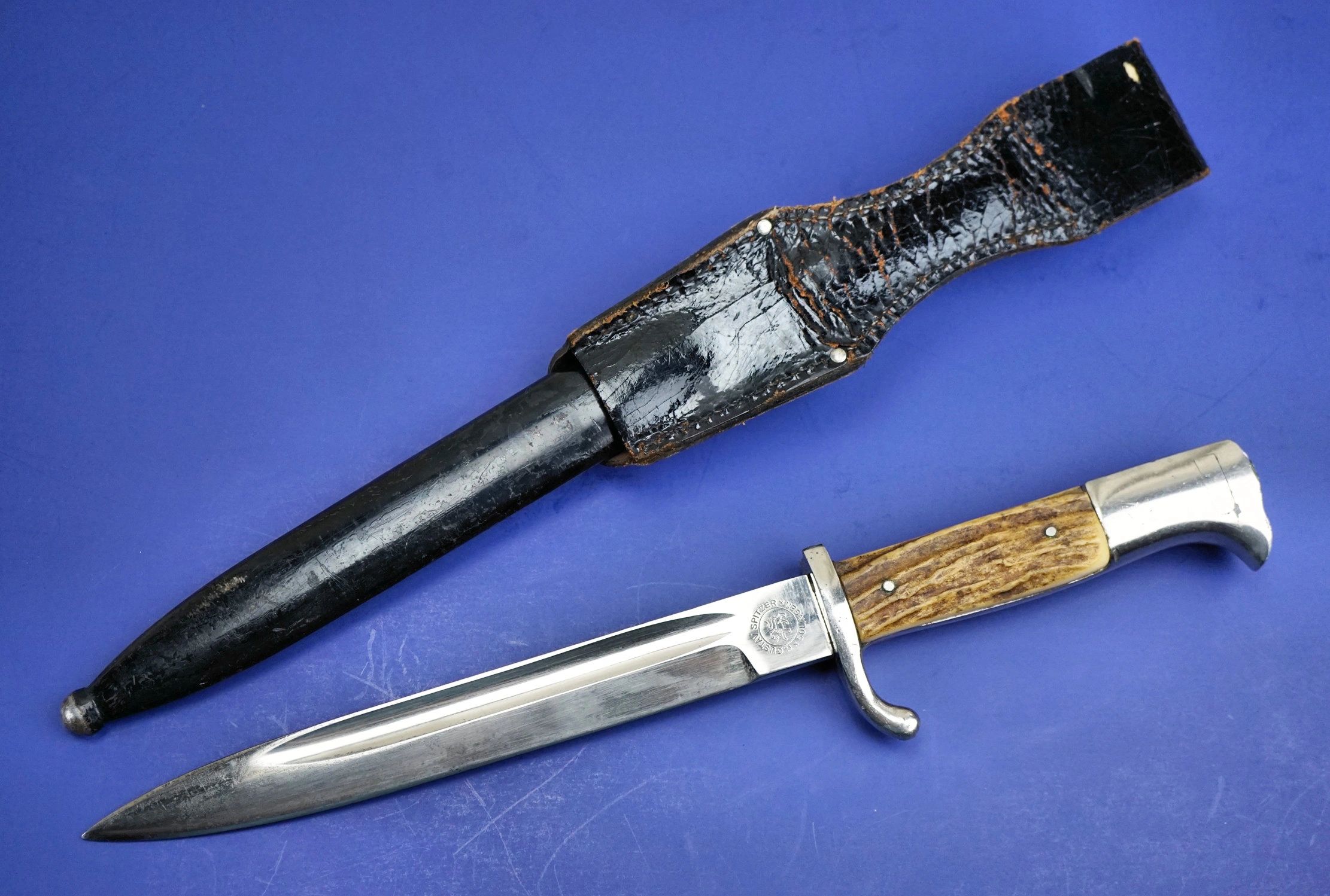 SOLD - Stag Handle Dress Bayonet by C. Gustav Spitzer - Image 2