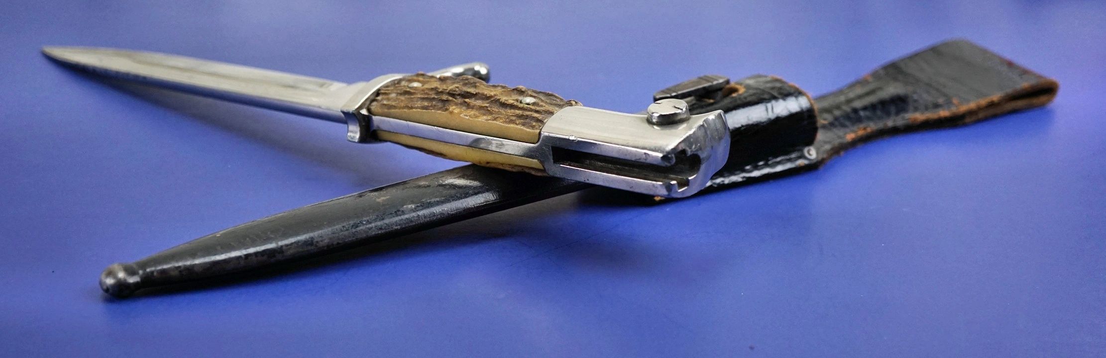 SOLD - Stag Handle Dress Bayonet by C. Gustav Spitzer - Image 8